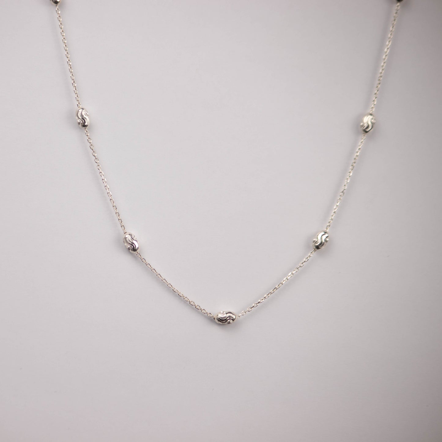 Detaljerad Kullänk – Halsband i 925 Sterling Silver