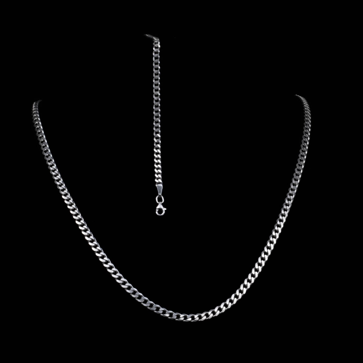 Pansarlänk och armband 4,5mm i 925 Sterling Silver