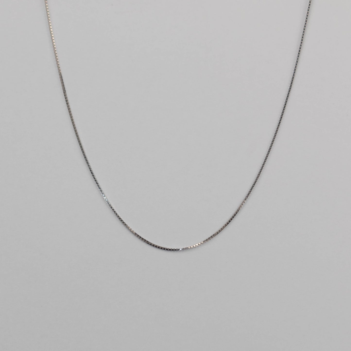 Boxlänk 1mm – Halsband i 925 Sterling Silver