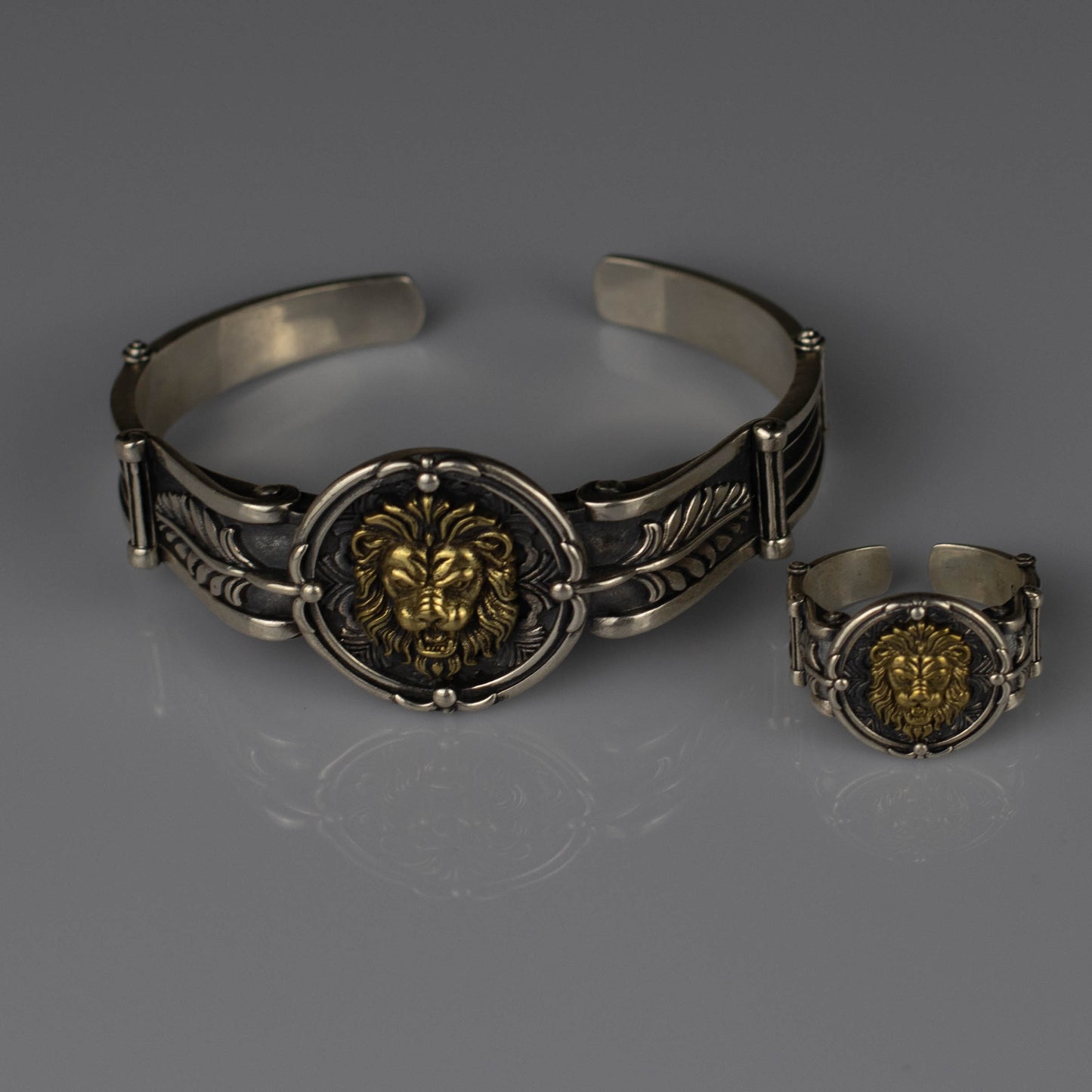 Lion's – Bracelet & ring in 925 Sterling Silver