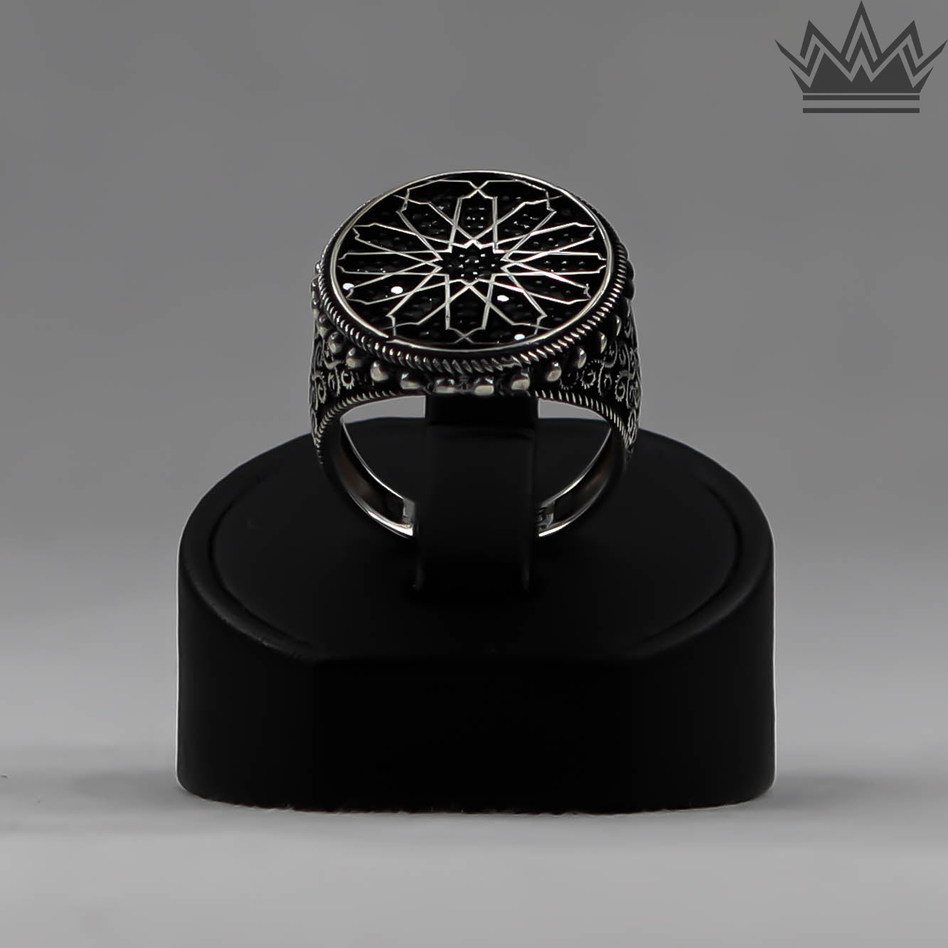 Maze – Äkta 925 Sterling Silverring med svarta zirkoner