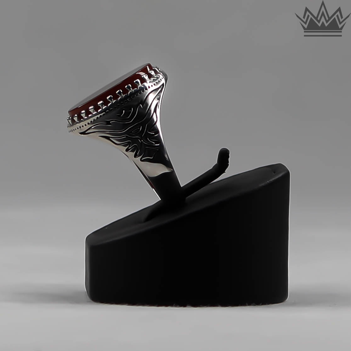 Barcelona – Coral ring in genuine 925 Sterling Silver