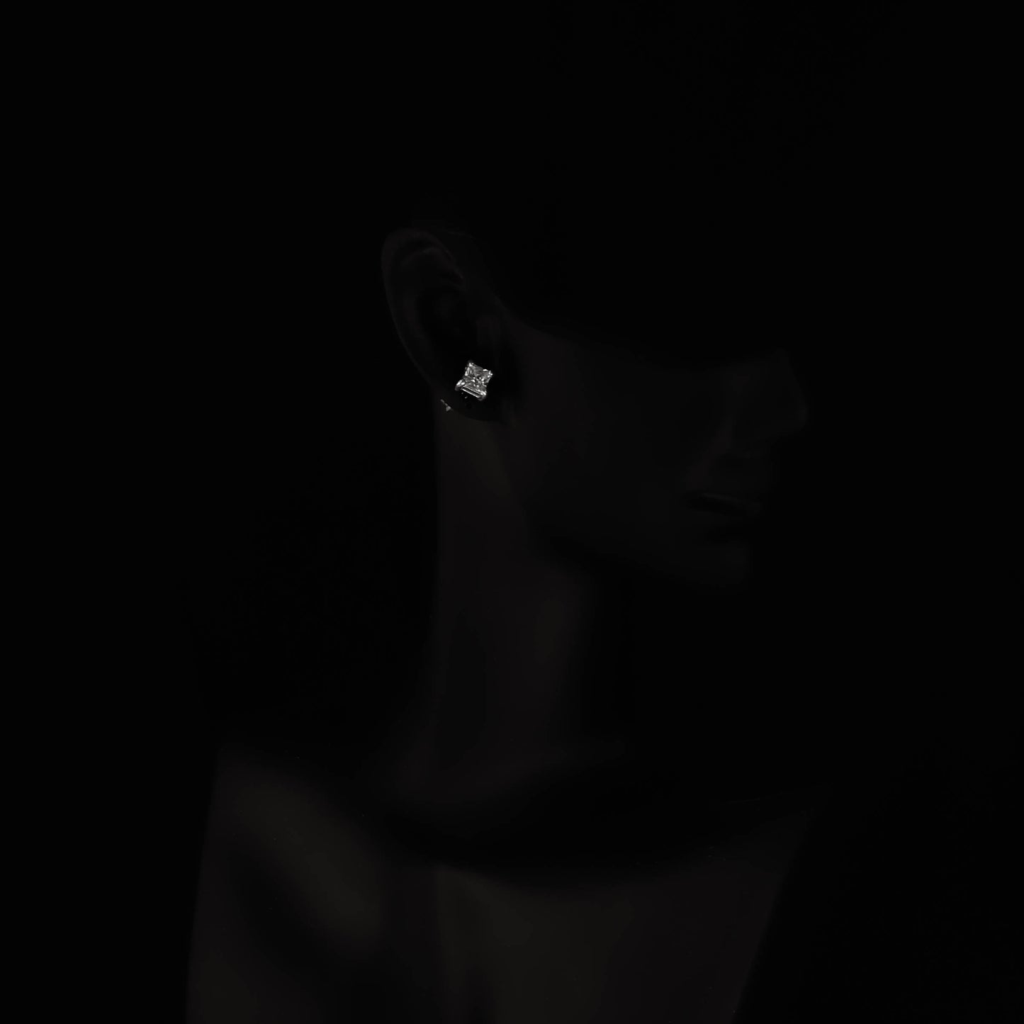 Stone Pendant Earrings in 925 Sterling Silver