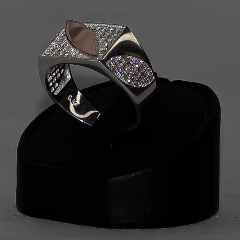 Ring med Vit Zirkon – Äkta 925 Sterling Silver