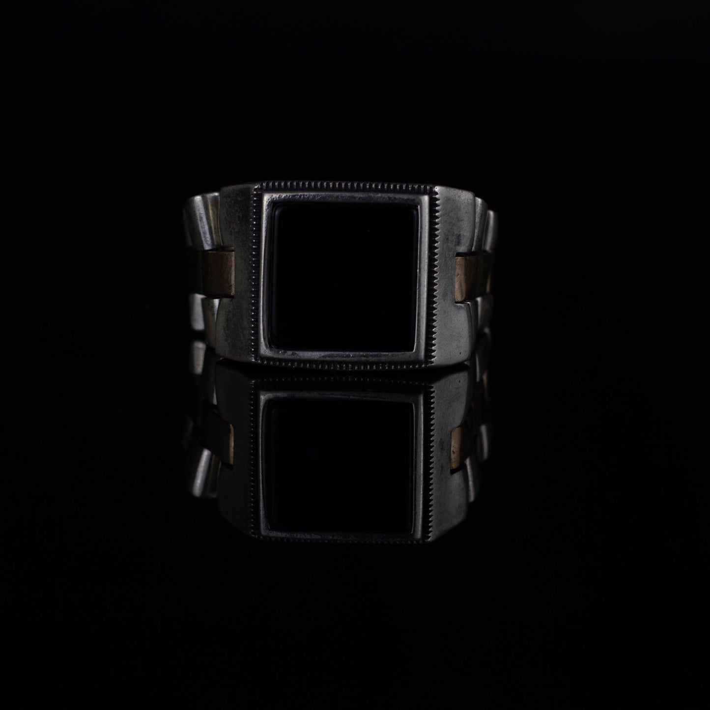 ChronoBand – Ring in 925 Sterling Silver with Black Onyx