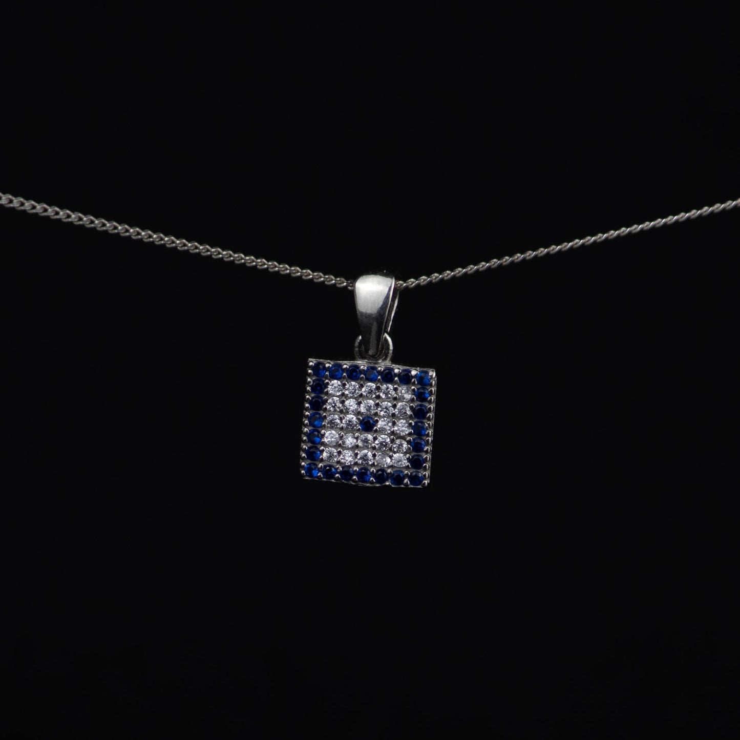 Blå Mosaik Berlock – Sterling Silver 925