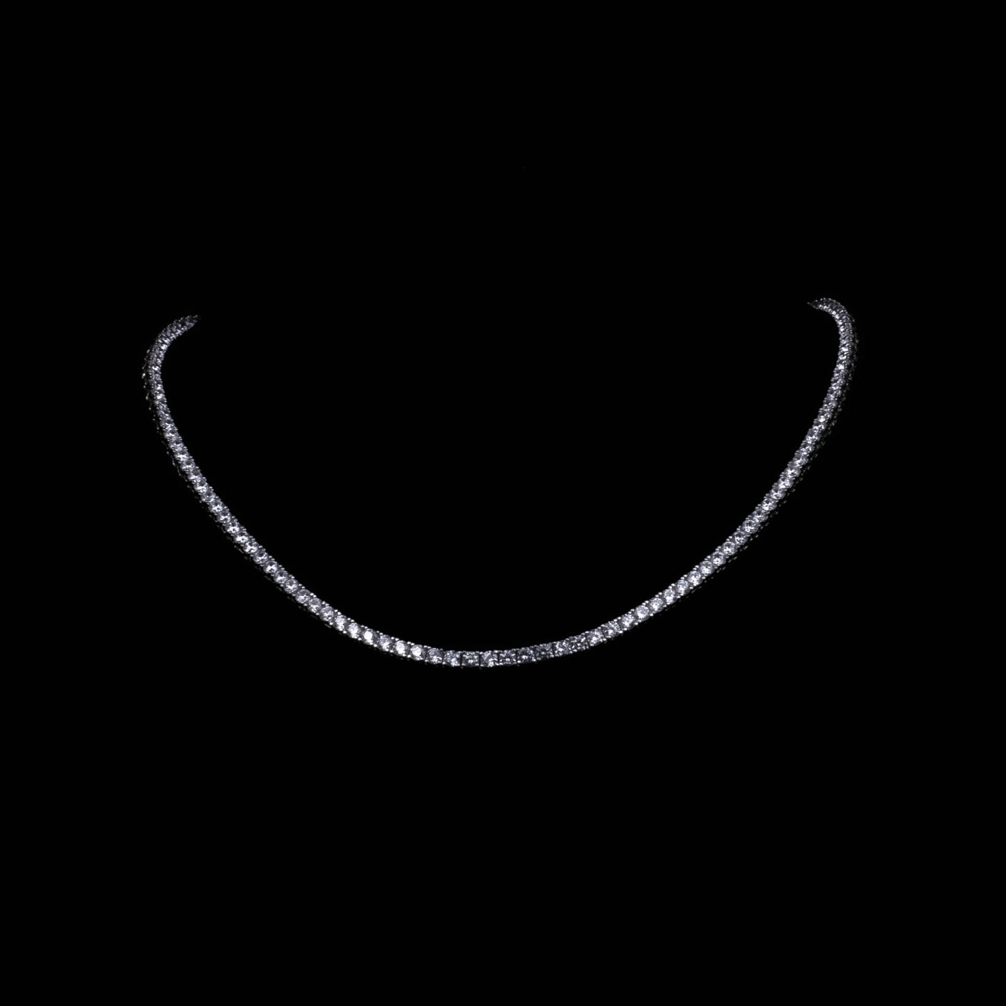 Tennis Necklace 2.7mm in 925 Sterling Silver