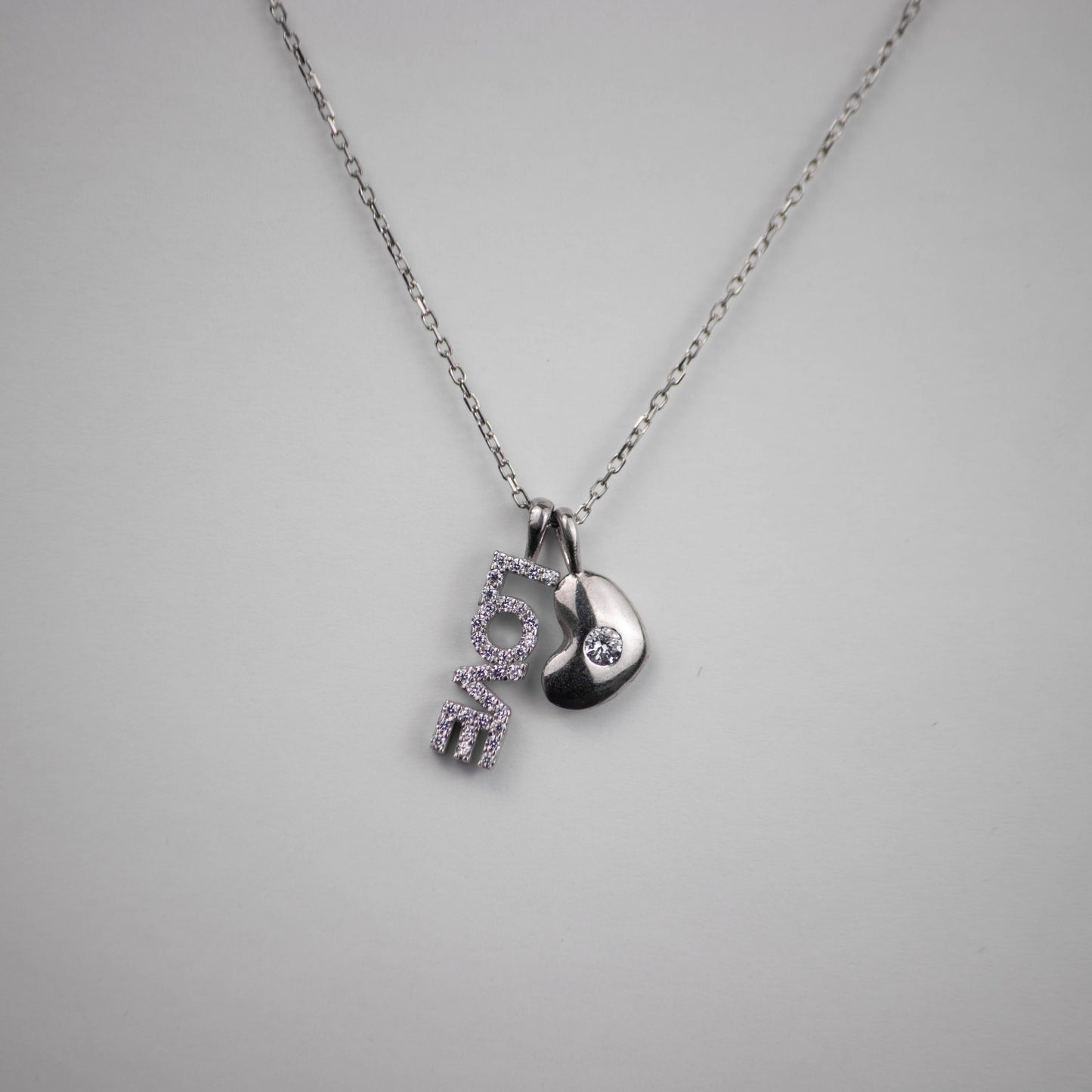 Heart/LOVE Necklace in 925 Sterling Silver