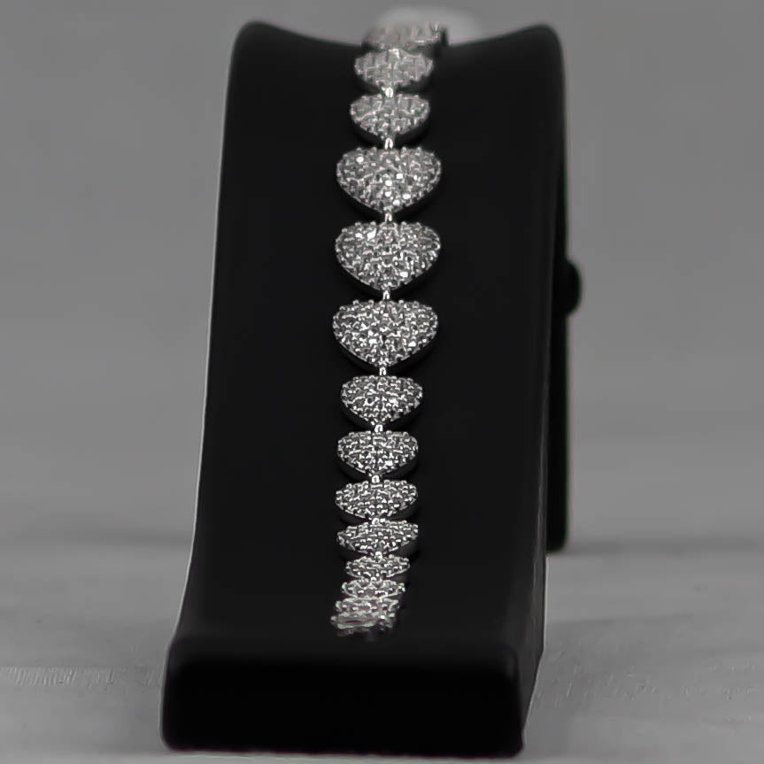 Silverarmband med zirkonstenar – Äkta 925 Sterling Silver, justerbar storlek 17-20 cm