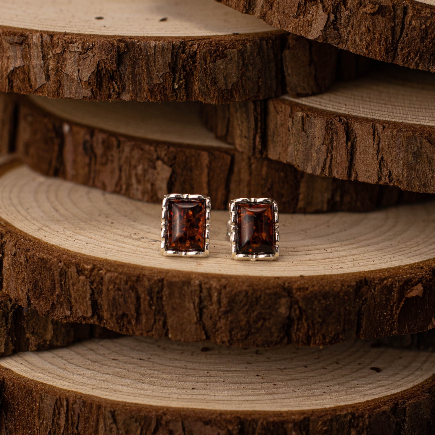 Harvest Ring in 925 Sterling Silver with Amber