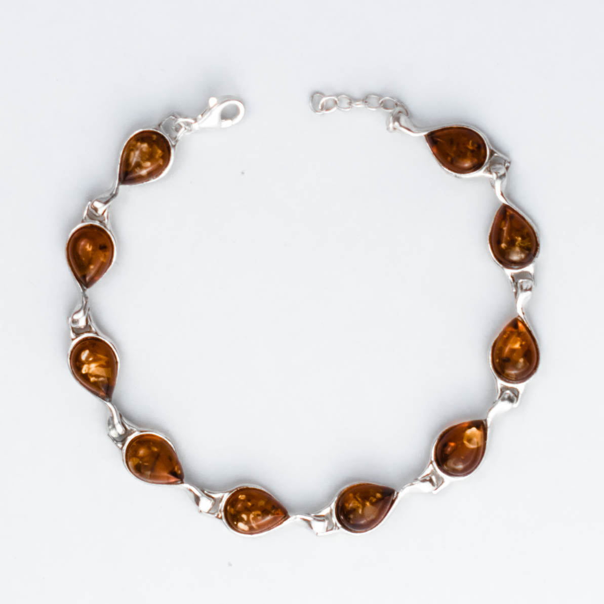 Moonlight Bracelet in 925 Sterling Silver with Amber
