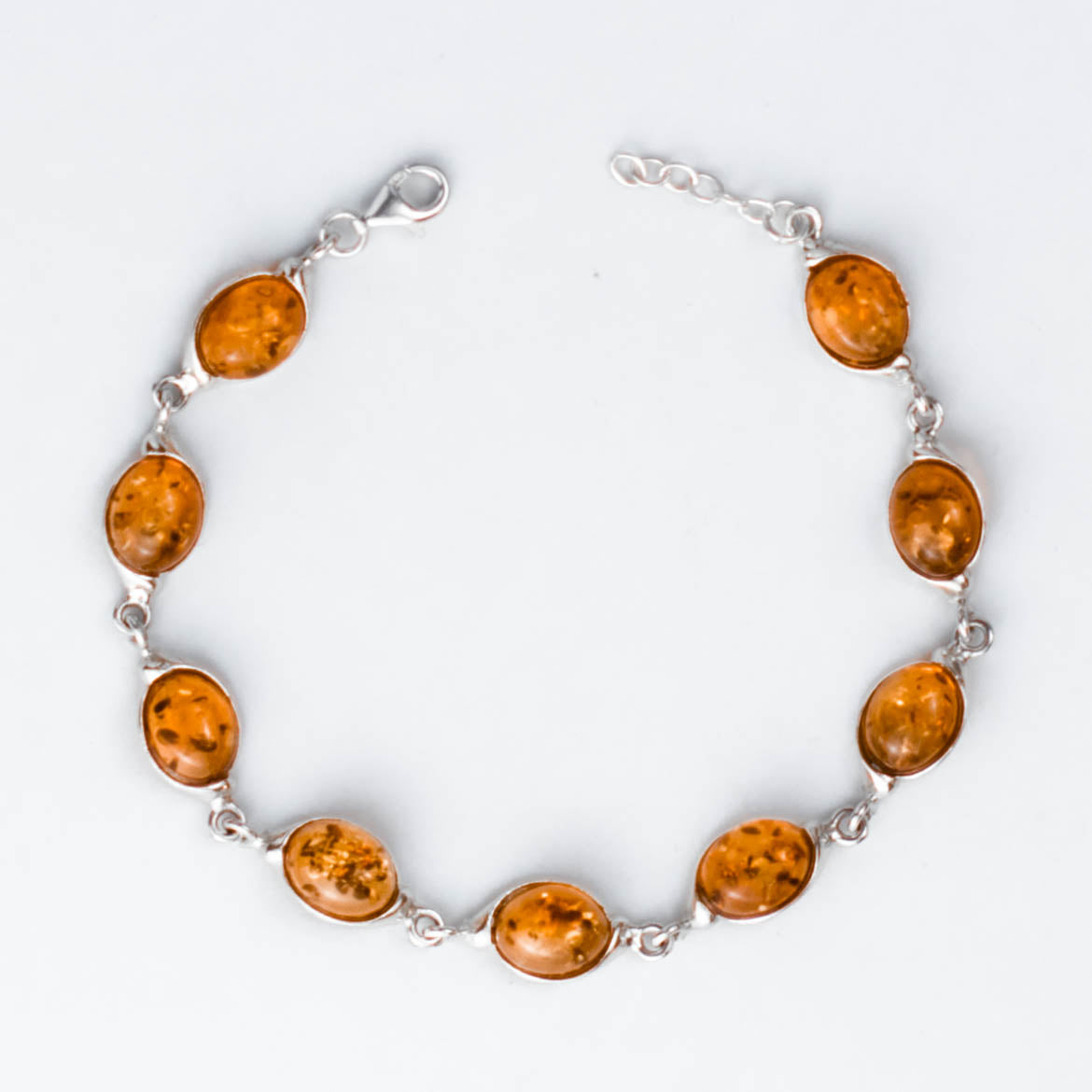 Luster Armband i 925 Sterling Silver med Bärnsten