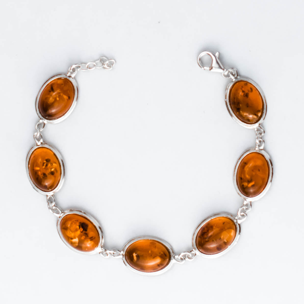 Warm Glow Bracelet in 925 Sterling Silver with Amber