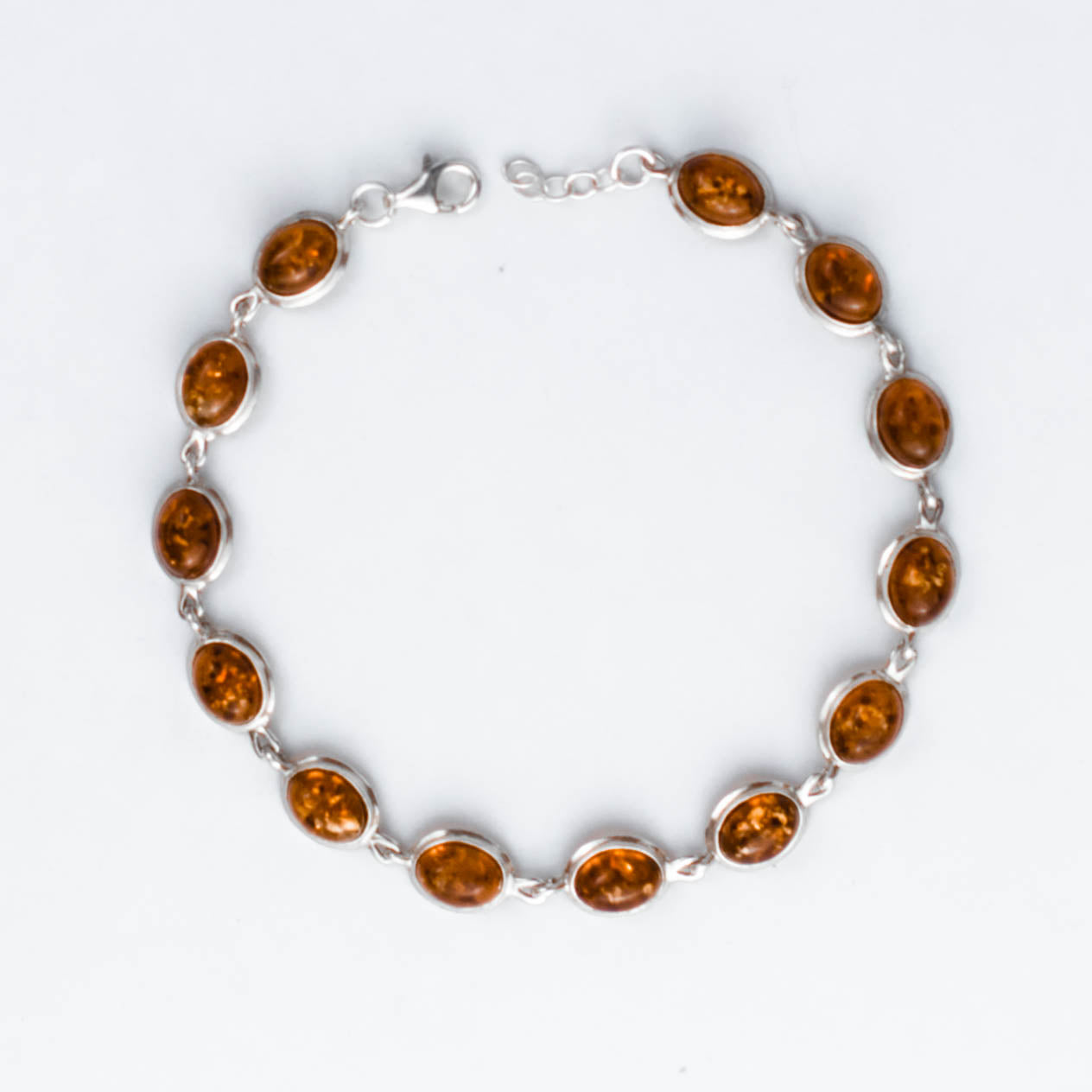 Flare Armband i 925 Sterling Silver med Bärnsten