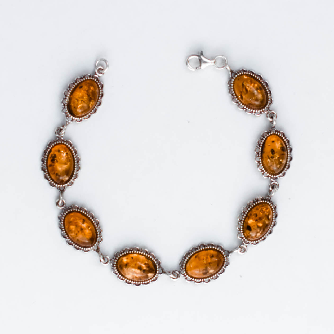 Tranquility Bracelet in 925 Sterling Silver with Amber