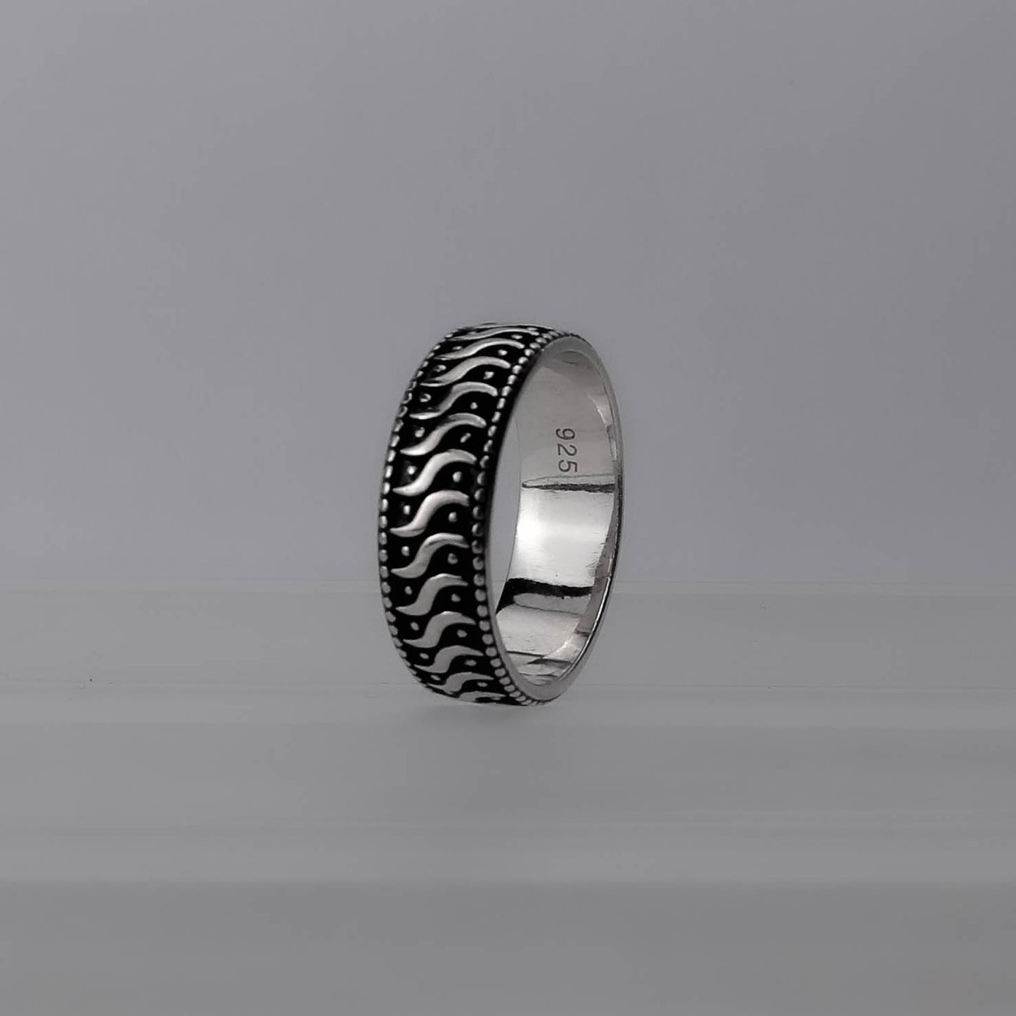 Royal Flame Pattern Silverring
