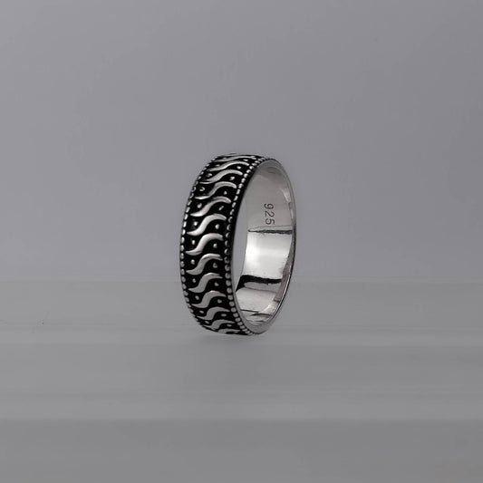 Royal Flame Pattern Silverring