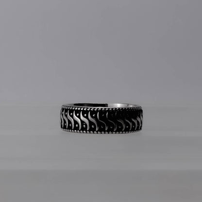 Royal Flame Pattern Silverring