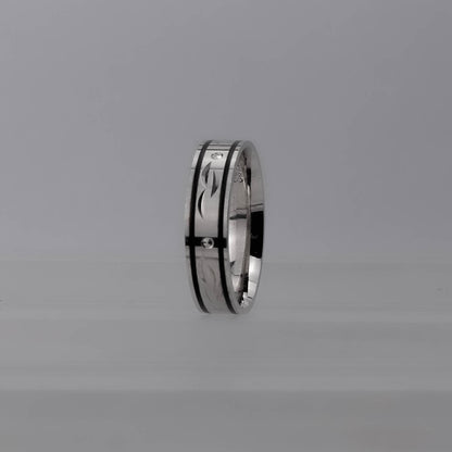 Royal Contrast Line Silverring