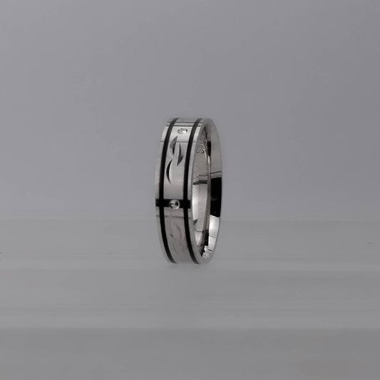 Royal Contrast Line Silverring