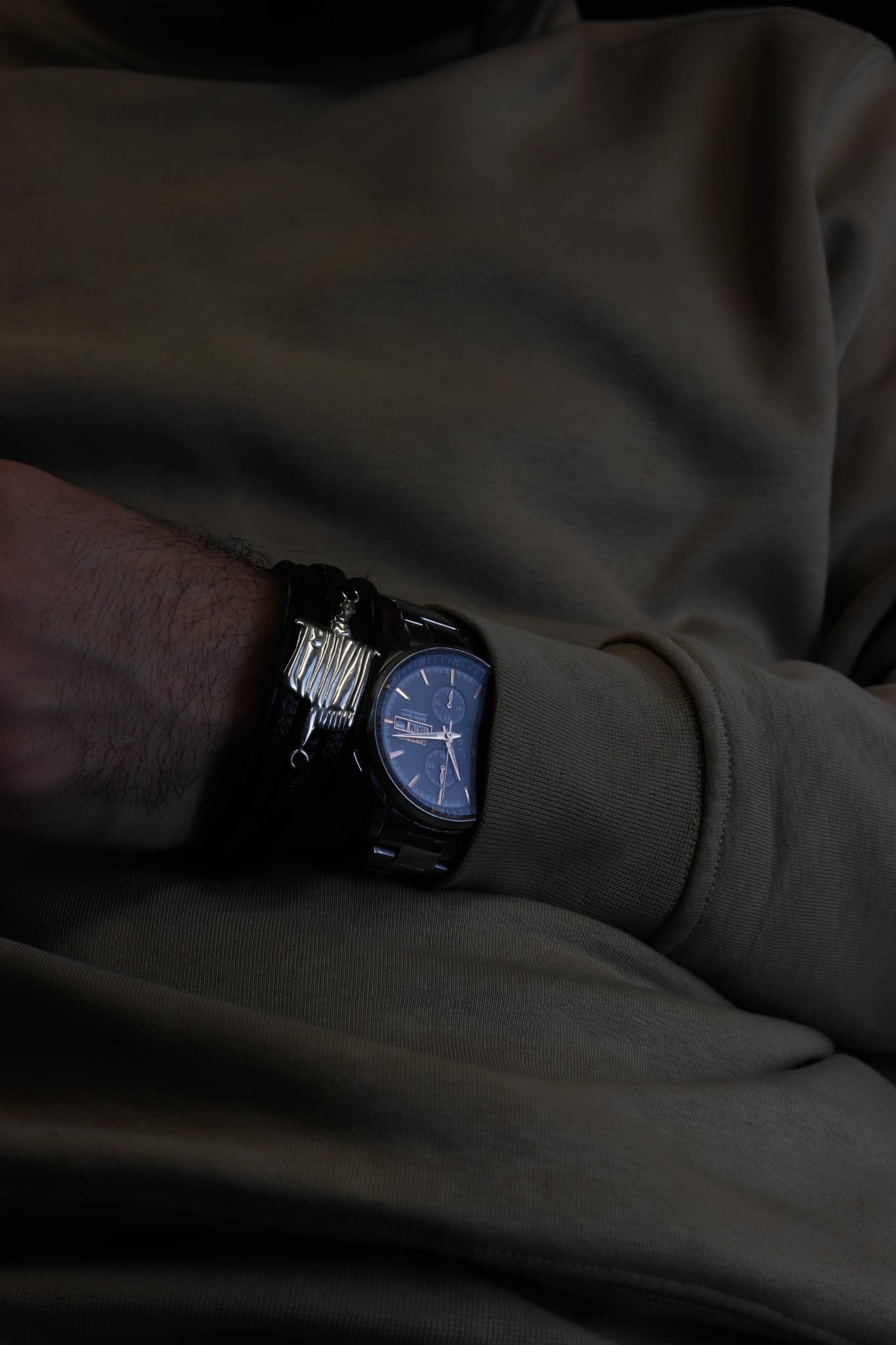 Läder-Darfesh Armband i 925 Sterling Silver