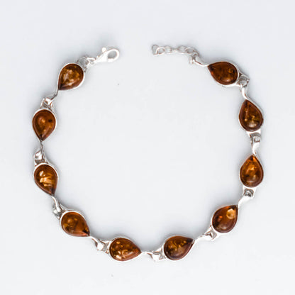 Moonlight Armband i 925 Sterling Silver med Bärnsten