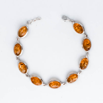 Sunray Armband i 925 Sterling Silver med Bärnsten