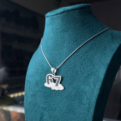 67 hänge med halsband i äkta silver 925