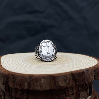 Graverad darfash Ring silver 925