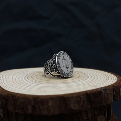 Graverad darfash Ring silver 925