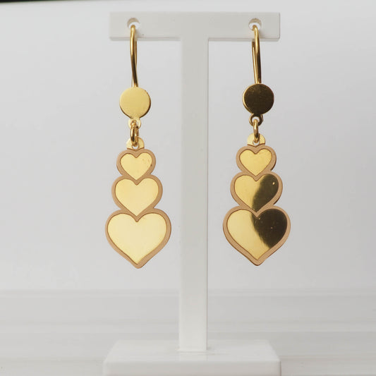Golden Hearts Drop - 18k guld