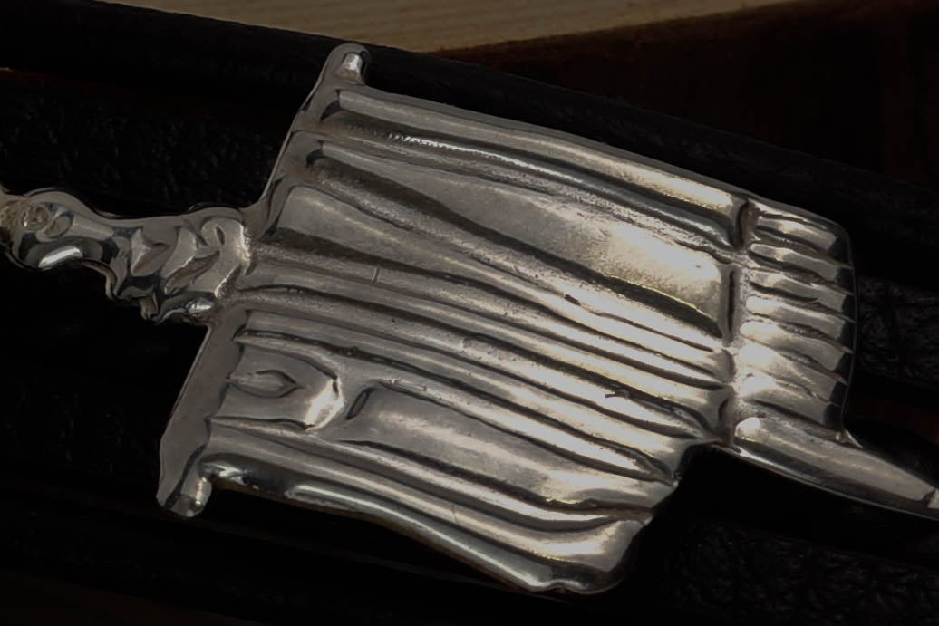 Läder-Darfesh Armband i 925 Sterling Silver